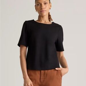 Ultra-Stretch Ponte Short Sleeve Top